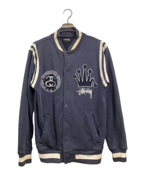 stussy（ステューシー）stussy (ステューシー) スタジャン ネイビー サイズ:Ⅼの古着・服飾アイテム