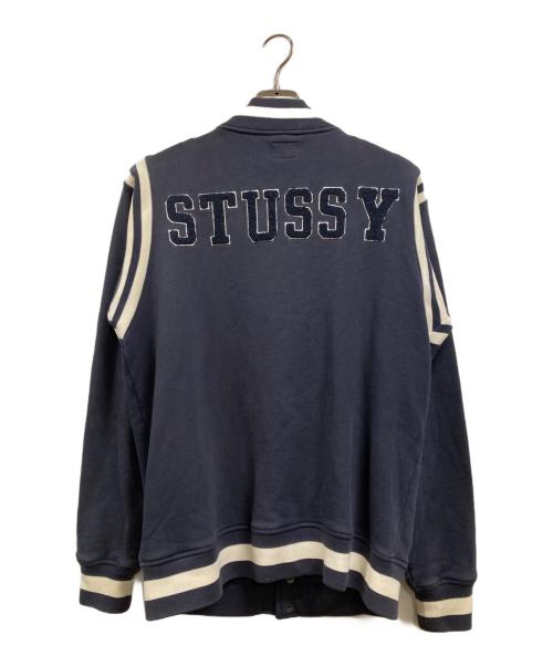 stussy（ステューシー）stussy (ステューシー) スタジャン ネイビー サイズ:Ⅼの古着・服飾アイテム