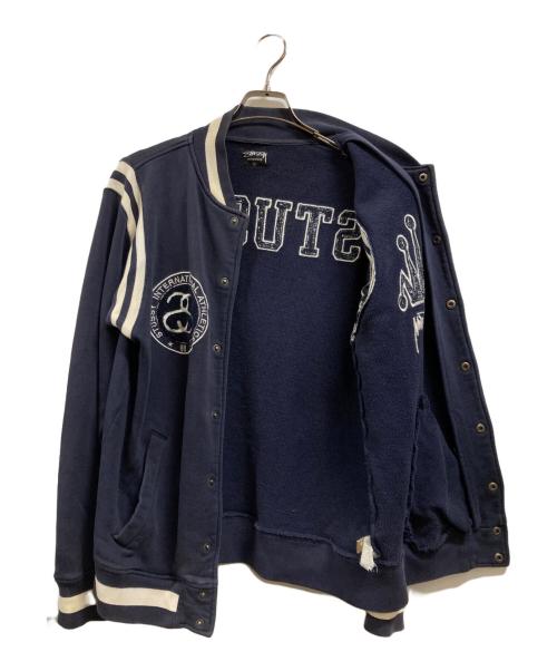 stussy（ステューシー）stussy (ステューシー) スタジャン ネイビー サイズ:Ⅼの古着・服飾アイテム