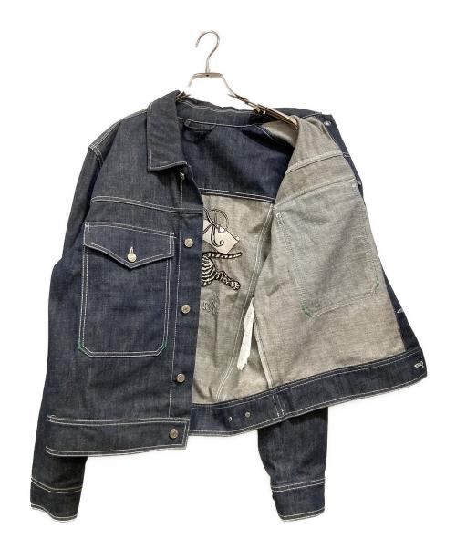 KENZO（ケンゾー）KENZO (ケンゾー) Bamboo Tiger Denim Jacket インディゴ サイズ:Ⅼの古着・服飾アイテム