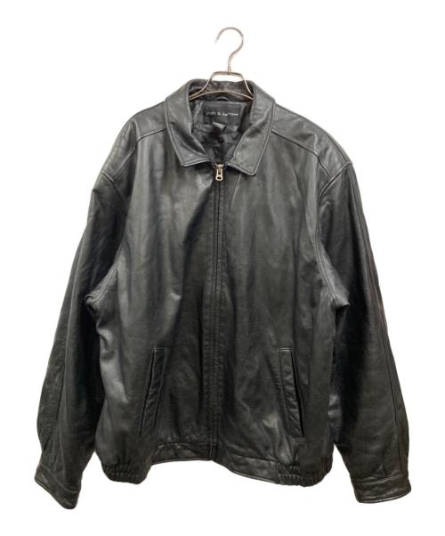CROFT&BARROW（クロフトアンドバロー）CROFT&BARROW (クロフトアンドバロー) レザージャケット ブラック サイズ:XLTの古着・服飾アイテム