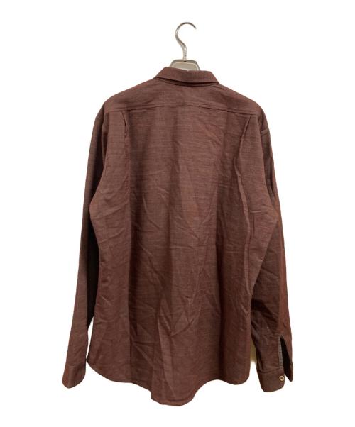 FRANK LEDER（フランクリーダー）FRANK LEDER (フランクリーダー) コットンウールシャツ ブラウン サイズ:sの古着・服飾アイテム