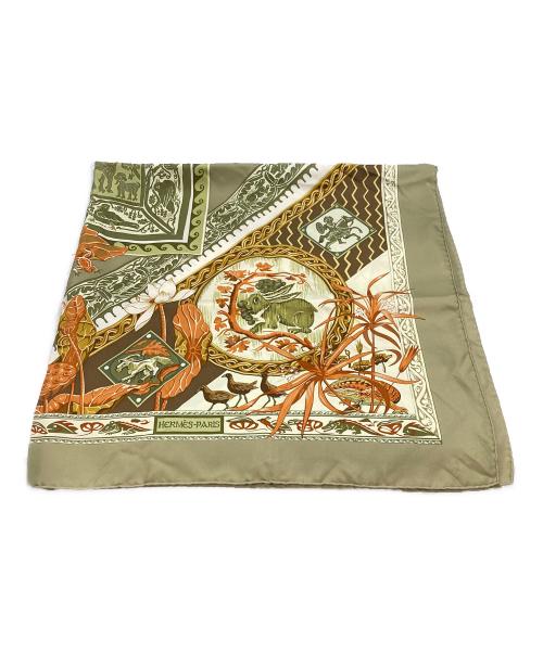 HERMES（エルメス）HERMES (エルメス) シルクスカーフ グリーンの古着・服飾アイテム