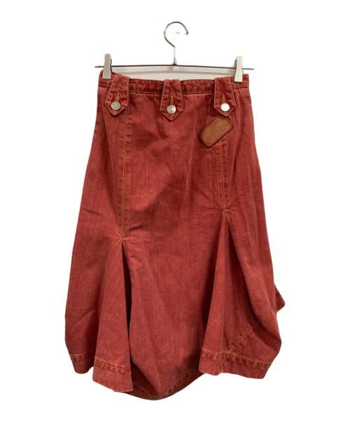 Vivienne Westwood RED LABEL（ヴィヴィアンウエストウッドレッドレーベル）Vivienne Westwood RED LABEL (ヴィヴィアンウエストウッドレッドレーベル) デニムスカート レッド サイズ:3の古着・服飾アイテム