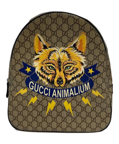 GUCCI（グッチ）GUCCI (グッチ) アニマリウムバックパック ブラウンの古着・服飾アイテム