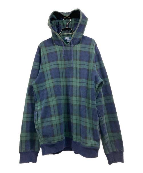 POLO RALPH LAUREN（ポロ・ラルフローレン）POLO RALPH LAUREN (ポロ・ラルフローレン) ブラックウォッチチェックフーディ グリーン サイズ:Mの古着・服飾アイテム