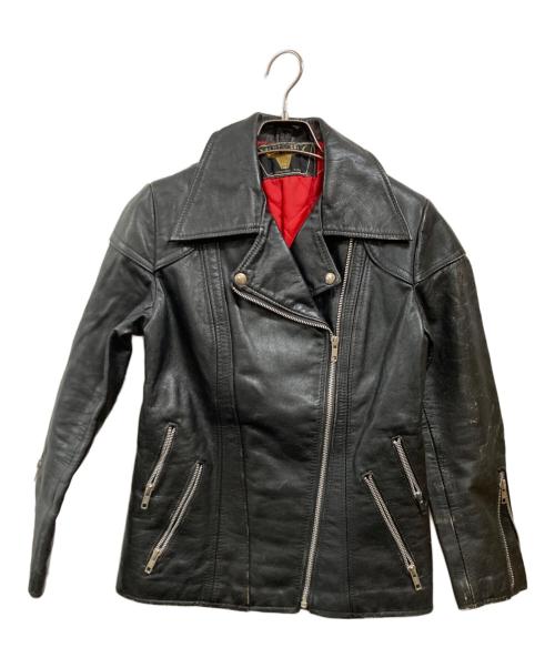 FIELD SHEER（フィールドシアー）FIELD SHEER (フィールドシアー) ダブルライダースジャケット ブラック サイズ:表記無しの古着・服飾アイテム