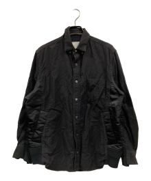 sacai（サカイ）の古着「Nylon Twill Cotton Shirt」｜ブラック