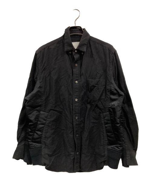 sacai（サカイ）sacai (サカイ) Nylon Twill Cotton Shirt ブラック サイズ:1の古着・服飾アイテム