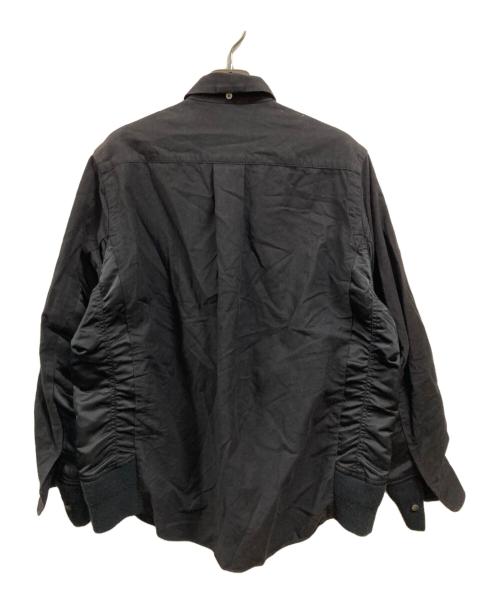 sacai（サカイ）sacai (サカイ) Nylon Twill Cotton Shirt ブラック サイズ:1の古着・服飾アイテム