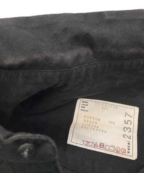 sacai（サカイ）sacai (サカイ) Nylon Twill Cotton Shirt ブラック サイズ:1の古着・服飾アイテム