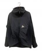 and wanderアンドワンダー）の古着「twill fleece jacket」｜ブラック