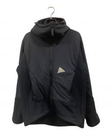 and wander（アンドワンダー）の古着「twill fleece jacket」｜ブラック