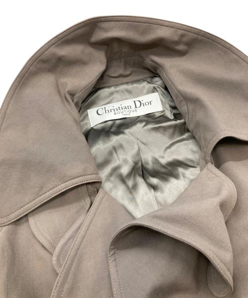 Christian Dior BOUTIQUE（クリスチャン ディオールブティック）Christian Dior BOUTIQUE (クリスチャン ディオールブティック) シャーリングショートトレンチコート ベージュ サイズ:6の古着・服飾アイテム