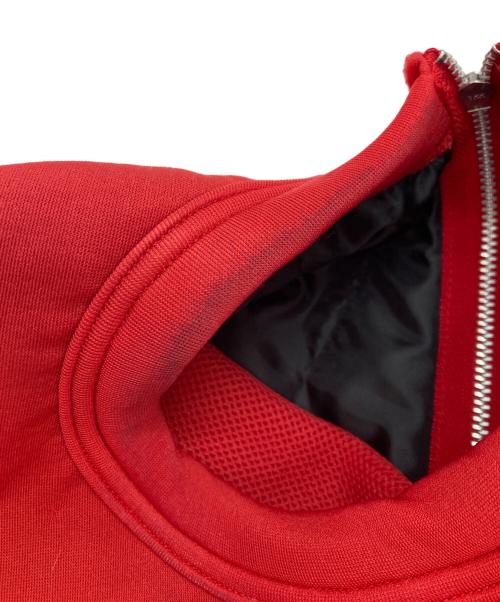 COMME des GARCONS（コムデギャルソン）COMME des GARCONS (コムデギャルソン) フリルチュール 変形 ボンディング プルオーバーシャツ / ケープ レッド サイズ:Sの古着・服飾アイテム