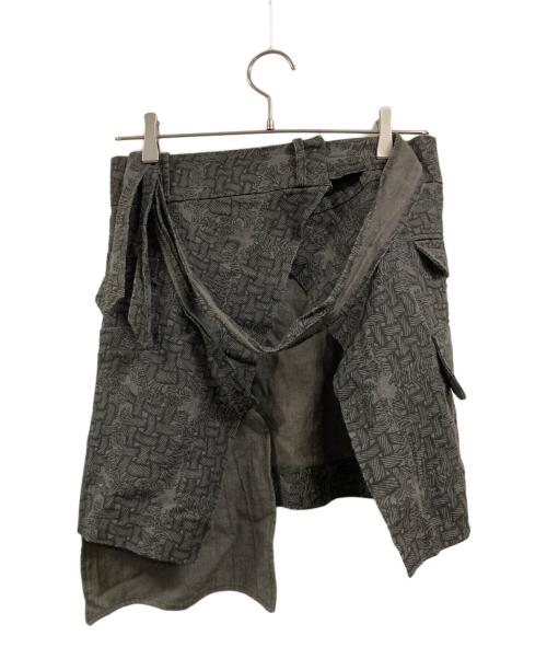 NEMETH（ネメス）Nemeth (ネメス) ロープ柄巻きスカート グレー サイズ:表記なしの古着・服飾アイテム