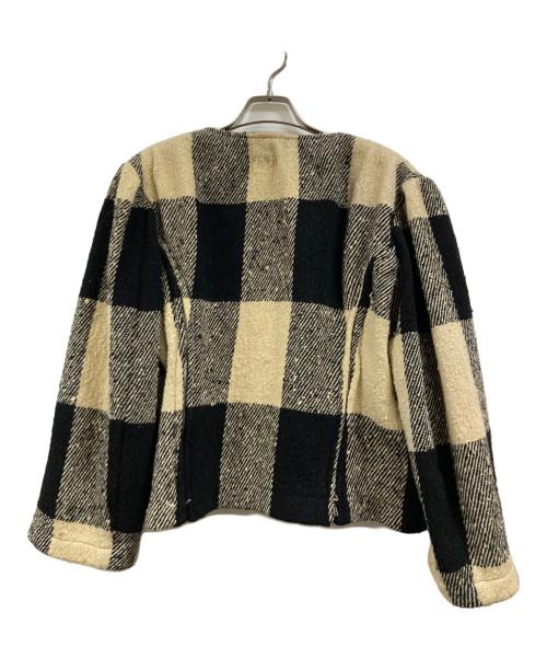 COMME des GARCONS（コムデギャルソン）COMME des GARCONS (コムデギャルソン) ブロックチェックジップデザインブルゾン アイボリー サイズ:Mの古着・服飾アイテム