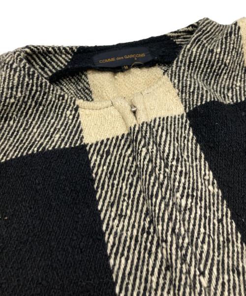 COMME des GARCONS（コムデギャルソン）COMME des GARCONS (コムデギャルソン) ブロックチェックジップデザインブルゾン アイボリー サイズ:Mの古着・服飾アイテム