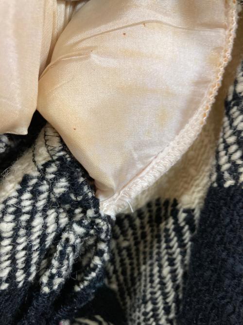 COMME des GARCONS（コムデギャルソン）COMME des GARCONS (コムデギャルソン) ブロックチェックジップデザインブルゾン アイボリー サイズ:Mの古着・服飾アイテム