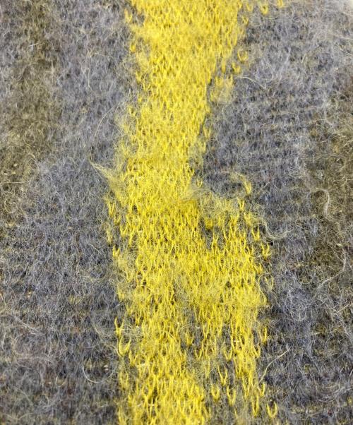 YOKE（ヨーク）YOKE (ヨーク) STILL JACQUARD LONG STOLE ネイビーの古着・服飾アイテム