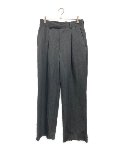 THE RERACS（ザ リラクス）THE RERACS (ザ リラクス) ストレートワイドスラックス グレー サイズ:48の古着・服飾アイテム