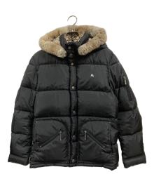BURBERRY BLACK LABEL（バーバリーブラックレーベル）の古着「ラビットファーダウンジャケット」｜ブラック