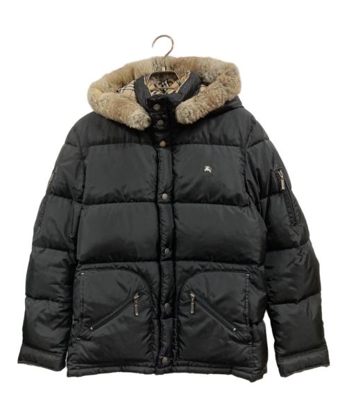BURBERRY BLACK LABEL（バーバリーブラックレーベル）BURBERRY BLACK LABEL (バーバリーブラックレーベル) ラビットファーダウンジャケット ブラック サイズ:Mの古着・服飾アイテム
