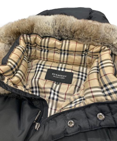 BURBERRY BLACK LABEL（バーバリーブラックレーベル）BURBERRY BLACK LABEL (バーバリーブラックレーベル) ラビットファーダウンジャケット ブラック サイズ:Mの古着・服飾アイテム