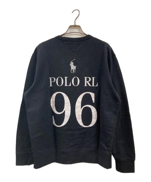 POLO RALPH LAUREN（ポロ・ラルフローレン）POLO RALPH LAUREN (ポロ・ラルフローレン) ポロベアプリントスウェット ブラック サイズ:Ⅼの古着・服飾アイテム