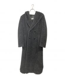 MaxMara（マックスマーラ）の古着「アルパカ混ウールフーデッドコート」｜グレー