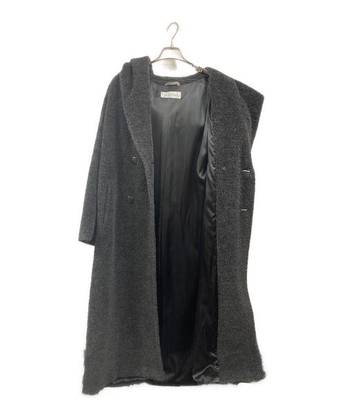 MaxMara（マックスマーラ）MaxMara (マックスマーラ) アルパカ混ウールフーデッドコート グレー サイズ:42の古着・服飾アイテム