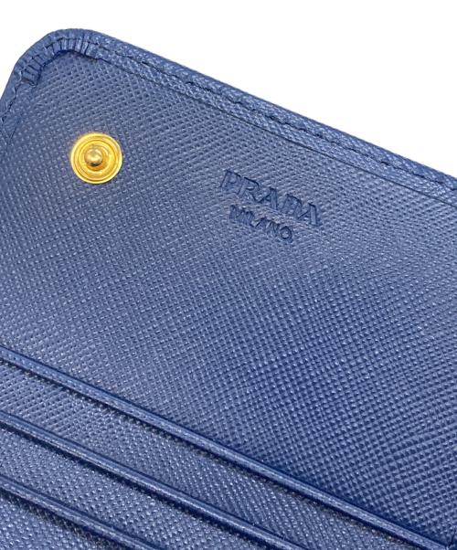 PRADA（プラダ）PRADA (プラダ) サフィアーノレザーウォレット ブルーの古着・服飾アイテム