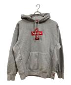 SUPREMEシュプリーム）の古着「Cross Box Logo Hoodie」｜グレー