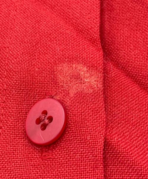 me ISSEY MIYAKE（ミーイッセイ ミヤケ）me ISSEY MIYAKE (ミーイッセイ ミヤケ) スタンドカラープリーツロングシャツ レッド サイズ:表記なしの古着・服飾アイテム
