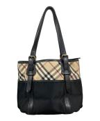 BURBERRYバーバリー）の古着「トートバッグ」｜ベージュ×ブラック