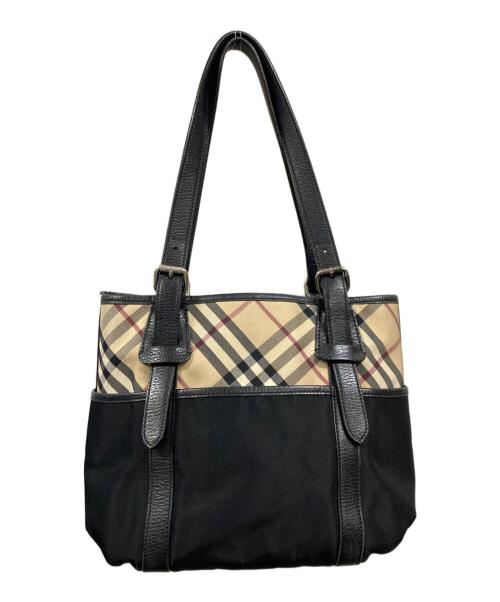 BURBERRY（バーバリー）BURBERRY (バーバリー) トートバッグ ベージュ×ブラックの古着・服飾アイテム