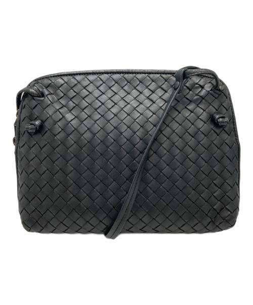 BOTTEGA VENETA（ボッテガベネタ）BOTTEGA VENETA (ボッテガベネタ) イントレチャートショルダーバッグ ブラックの古着・服飾アイテム