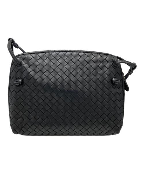 BOTTEGA VENETA（ボッテガベネタ）BOTTEGA VENETA (ボッテガベネタ) イントレチャートショルダーバッグ ブラックの古着・服飾アイテム