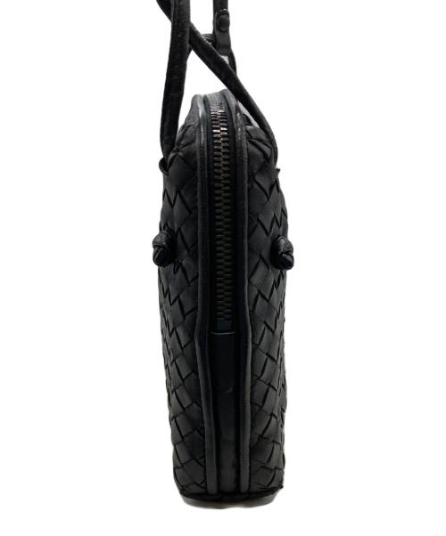 BOTTEGA VENETA（ボッテガベネタ）BOTTEGA VENETA (ボッテガベネタ) イントレチャートショルダーバッグ ブラックの古着・服飾アイテム