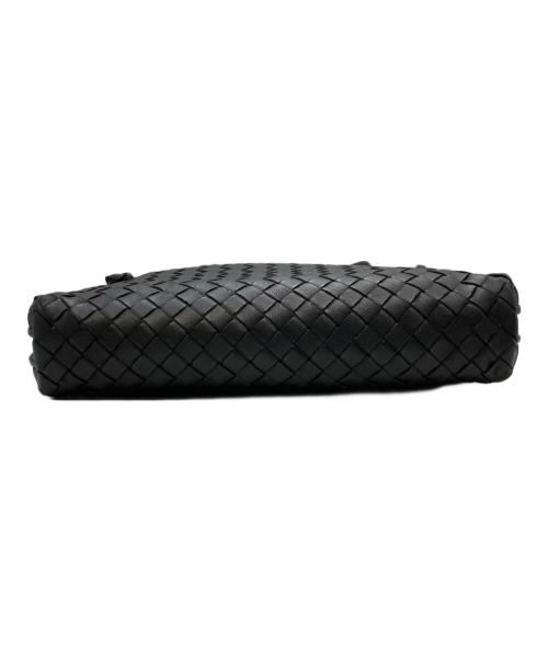 BOTTEGA VENETA（ボッテガベネタ）BOTTEGA VENETA (ボッテガベネタ) イントレチャートショルダーバッグ ブラックの古着・服飾アイテム