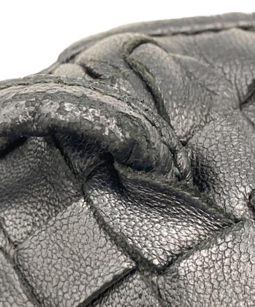 BOTTEGA VENETA（ボッテガベネタ）BOTTEGA VENETA (ボッテガベネタ) イントレチャートショルダーバッグ ブラックの古着・服飾アイテム