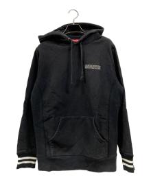 SUPREME（シュプリーム）の古着「16FW STRIPED CUFF HOODED SWEATSHIRT」｜ブラック