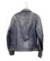 　 (ノーブランド) レザートラッカージャケット ブルー サイズ:XL：10000円