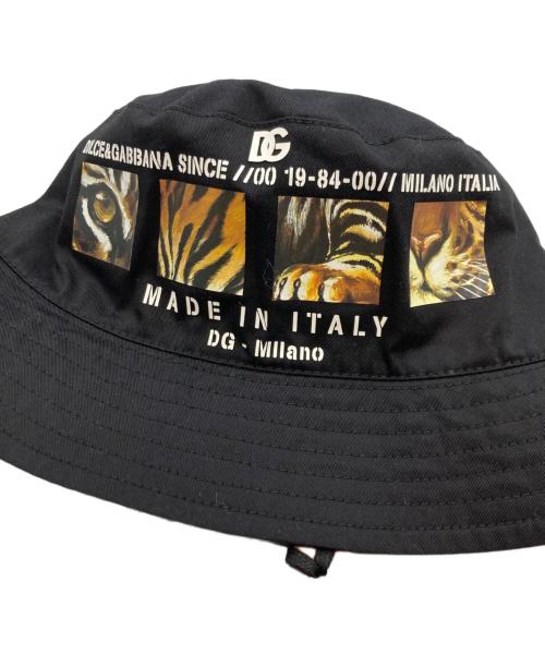DOLCE & GABBANA（ドルチェ＆ガッバーナ）DOLCE & GABBANA (ドルチェ＆ガッバーナ) バケットハット ブラック サイズ:57 未使用品の古着・服飾アイテム