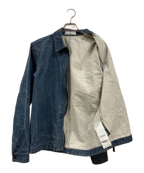 STONE ISLAND（ストーンアイランド）STONE ISLAND (ストーンアイランド) Panama Placcato Dyed Jacket ネイビー サイズ:Sの古着・服飾アイテム