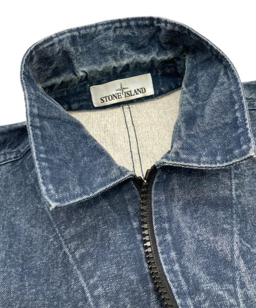 STONE ISLAND（ストーンアイランド）STONE ISLAND (ストーンアイランド) Panama Placcato Dyed Jacket ネイビー サイズ:Sの古着・服飾アイテム