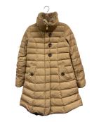 BLUE LABEL CRESTBRIDGEブルーレーベルクレストブリッジ）の古着「ファー付ダウンコート」｜ベージュ