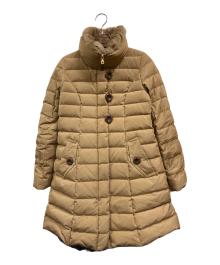 BLUE LABEL CRESTBRIDGE（ブルーレーベルクレストブリッジ）の古着「ファー付ダウンコート」｜ベージュ