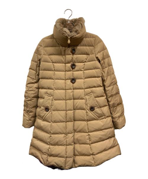 BLUE LABEL CRESTBRIDGE（ブルーレーベルクレストブリッジ）BLUE LABEL CRESTBRIDGE (ブルーレーベルクレストブリッジ) ファー付ダウンコート ベージュ サイズ:36の古着・服飾アイテム