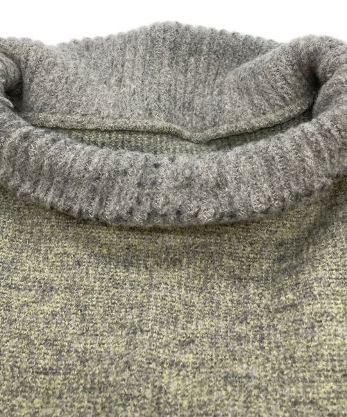 Dulcamara（ドゥルカマラ）Dulcamara (ドゥルカマラ) ウールブレンドハイネックニット グリーン×グレー サイズ:SIZE　１の古着・服飾アイテム